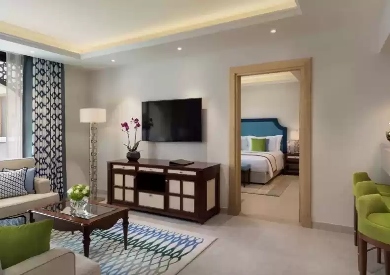 Résidentiel Propriété prête 1 chambre F / F Appartements d'hôtel  a louer au Doha #8773 - 1  image 